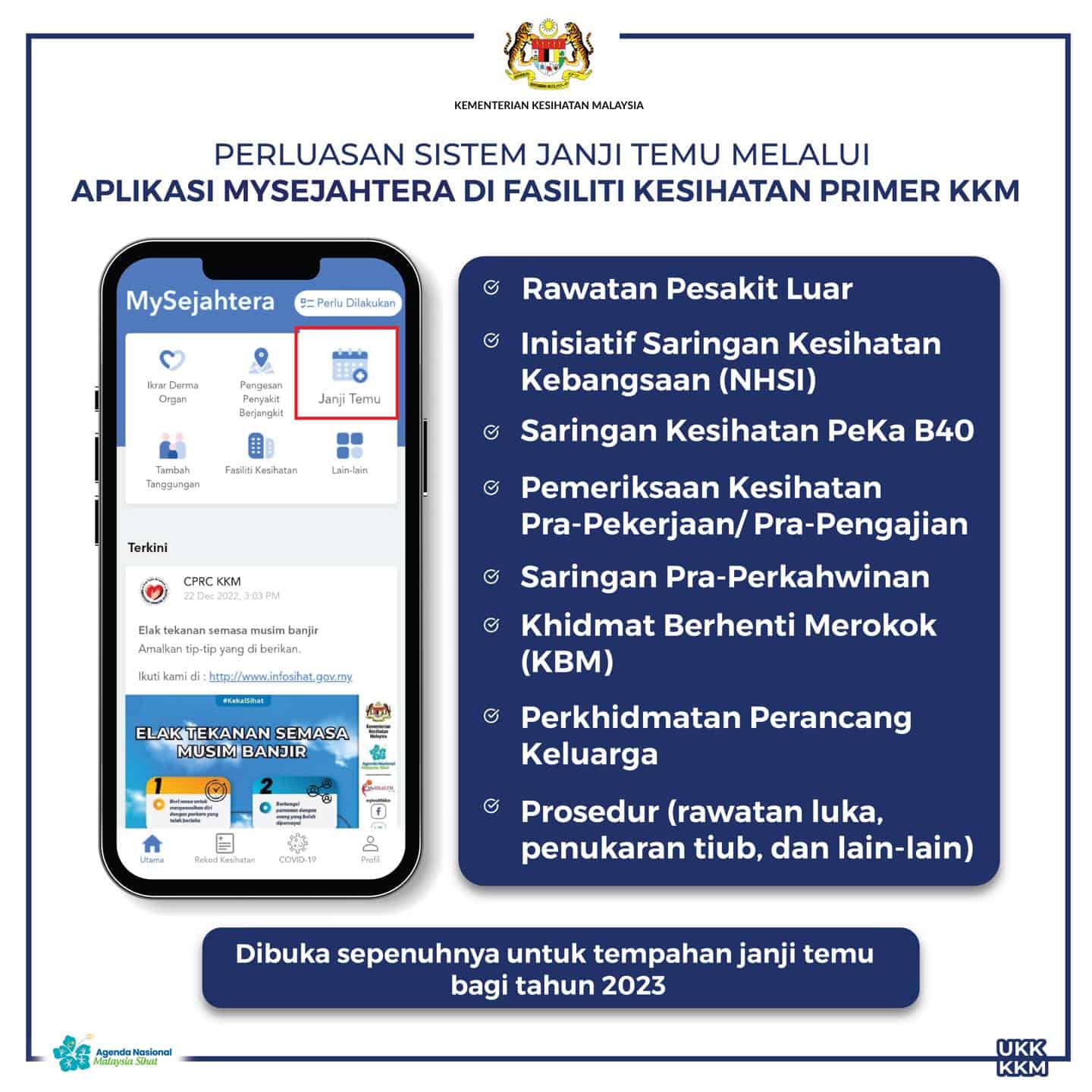 Featured image for Cara Tempah Temu Janji Klinik Kesihatan KKM (MySejahtera)