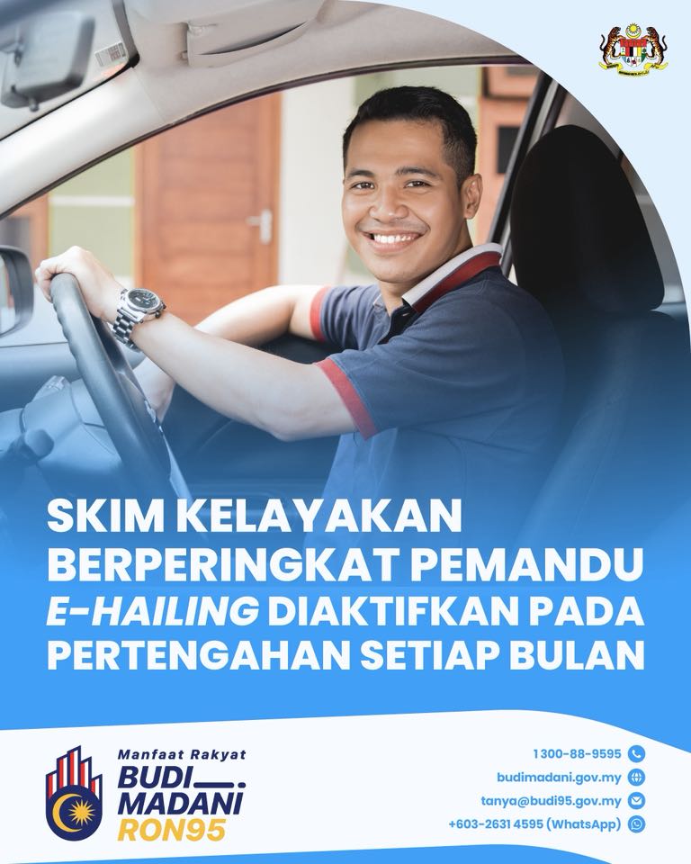 Featured image for eHailing Budi 95 – Subsidi Petrol Untuk Pemandu E-Hailing